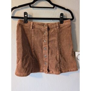 VTG Brown Y2K Corduroy Mini Skirt womens size M